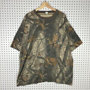 REALTREE Hardwoods Vtg T Shirt Size 2XL‎ XXL Pocket Single Stitch Hunting Baggy